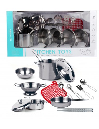 Duże garnki metalowe dla dzieci naczynia