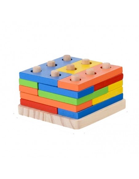 Nakładanka drewniana "Tetris" 