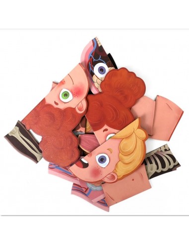 Magnetyczne puzzle ciało człowieka anatomia