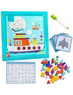 Puzzle magnetyczne kształty tablica