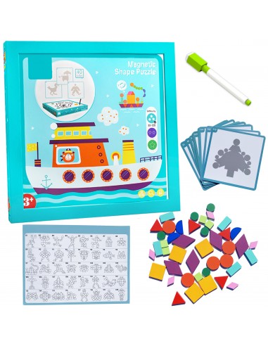 Puzzle magnetyczne kształty tablica
