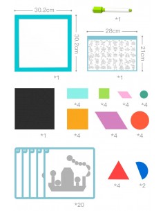 Puzzle magnetyczne kształty tablica 2