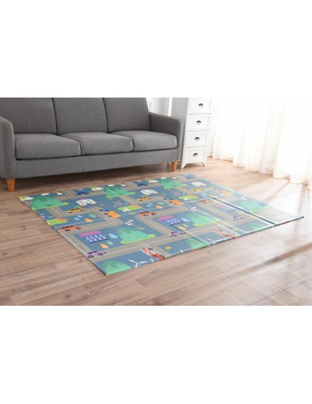 Mata dwustronna piankowa ulice / alfabet 150 x 200