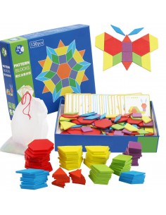 Gra układanka klocki puzzle drewniane Montessori