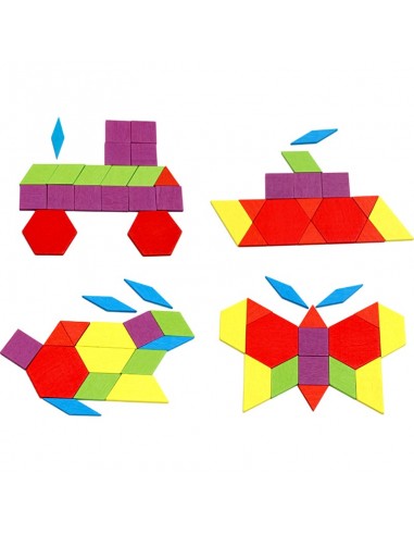 Gra układanka klocki puzzle drewniane Montessori