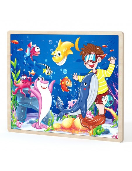 Puzzle drewniane "Pod wodą"