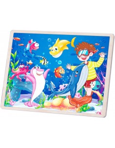 Puzzle drewniane "Pod wodą"