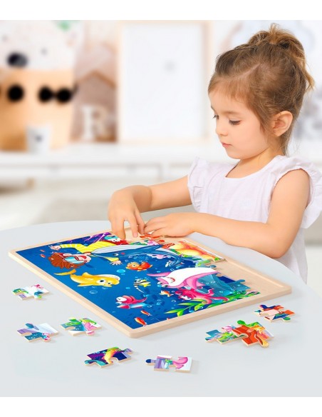 Puzzle drewniane "Pod wodą"