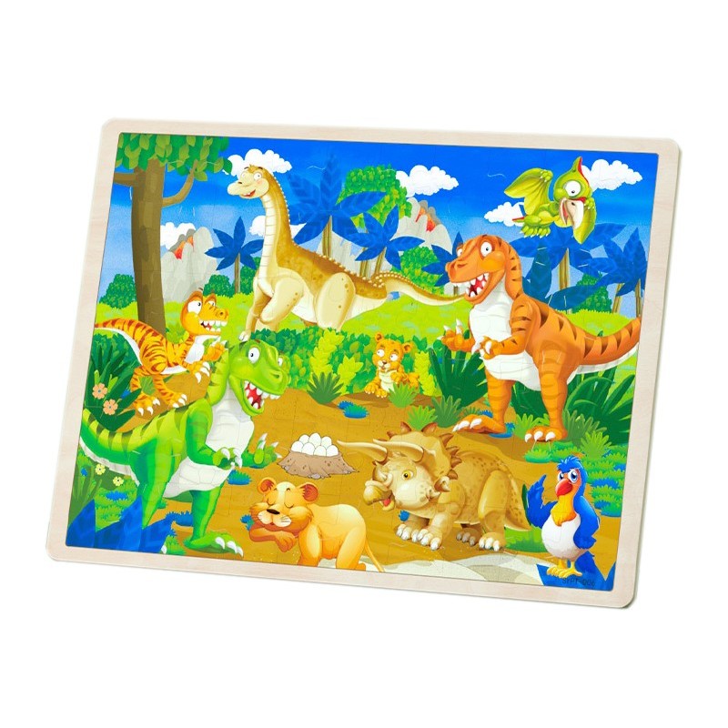 Puzzle drewniane "Dinozaury"
