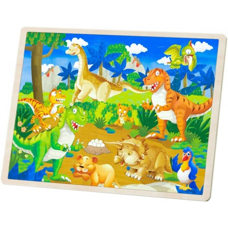 Puzzle drewniane "Dinozaury"