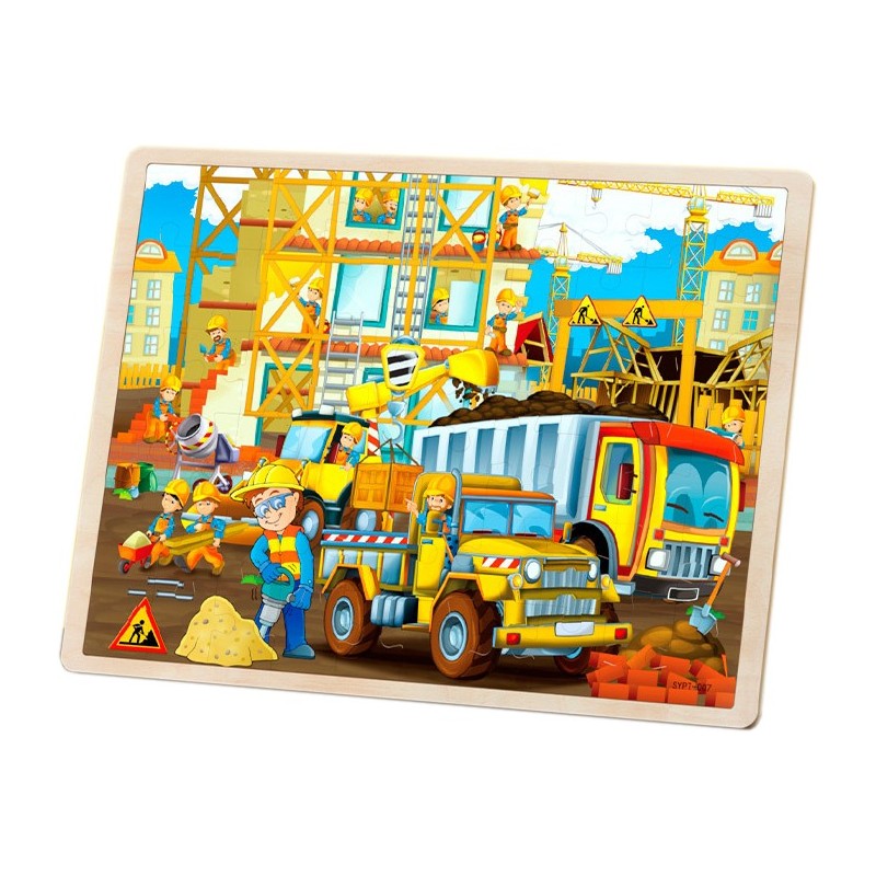 Puzzle drewniane "Budowa"