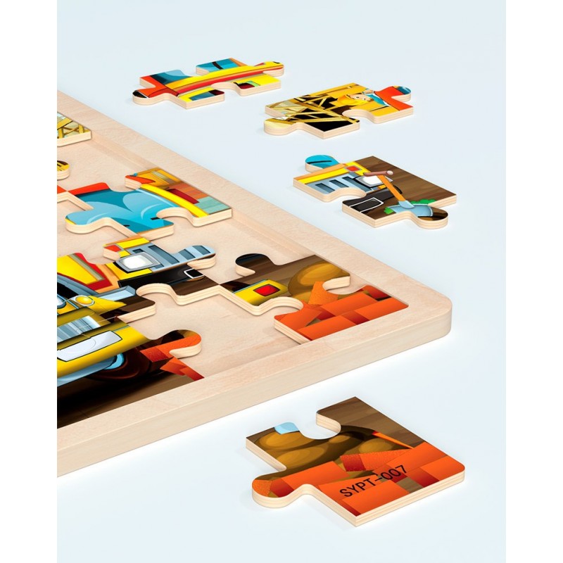 Puzzle drewniane "Budowa"