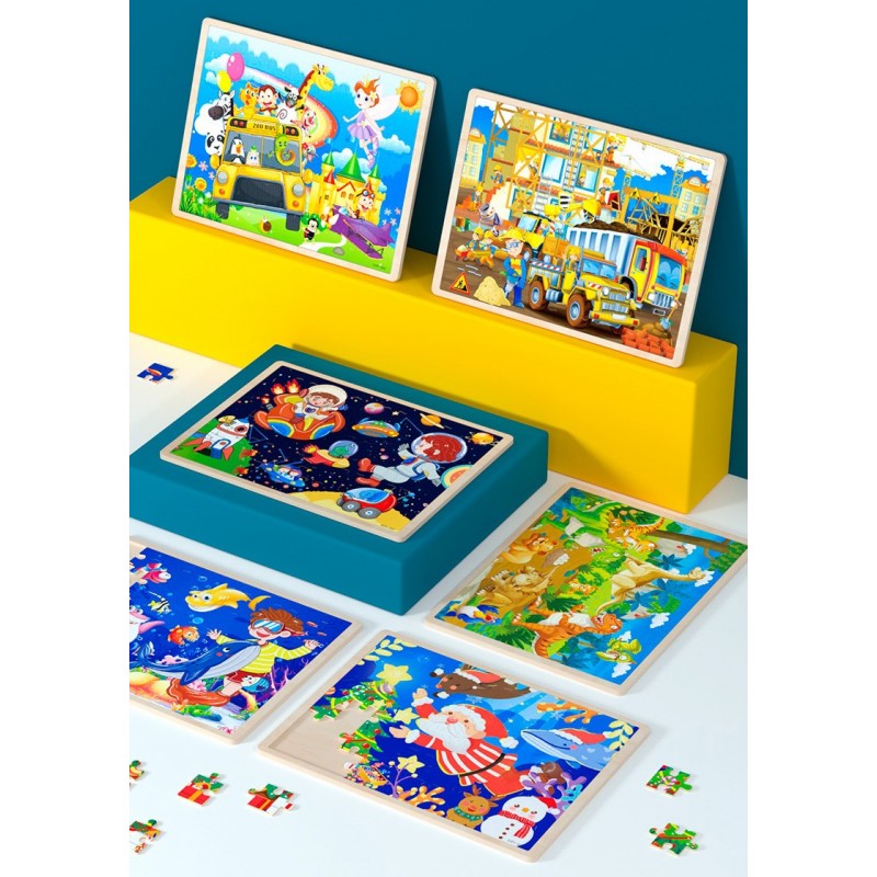 Puzzle drewniane "Budowa"
