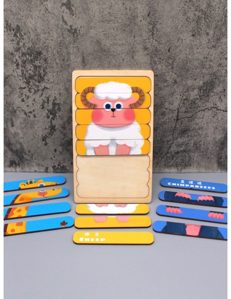 Puzzle patyczki Zwierzęta