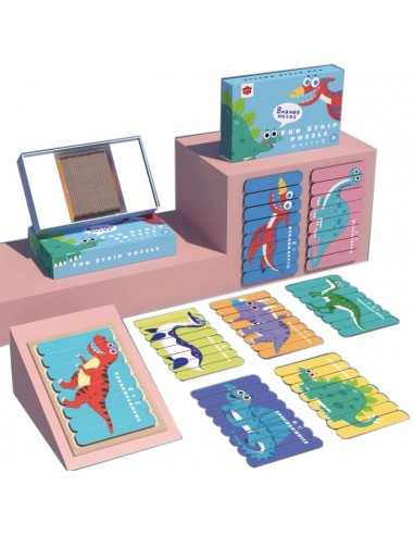 Puzzle patyczki Dinozaury
