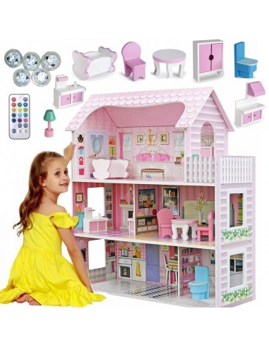 Drewniany domek dla lalek+ mebelki+...