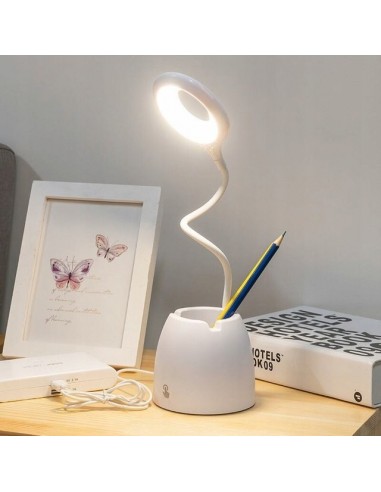 LAMPKA BIURKOWA LED BIAŁA Z POJEMNIKIEM