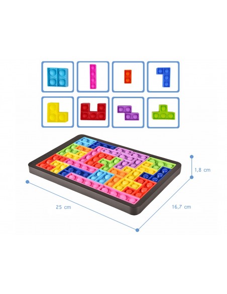POP IT KLOCKI POPIT  TETRIS PUZZLE UKŁADANKA BĄBELKI