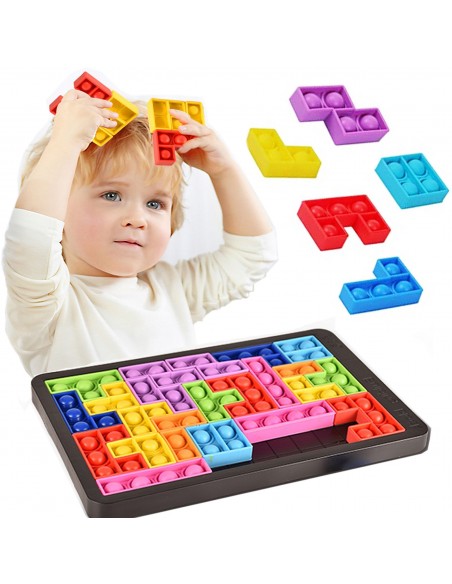 POP IT KLOCKI POPIT  TETRIS PUZZLE UKŁADANKA BĄBELKI