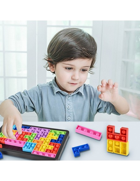 POP IT KLOCKI POPIT  TETRIS PUZZLE UKŁADANKA BĄBELKI