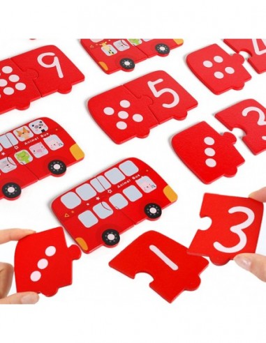 PUZZLE DREWNIANE GRA MATEMATYCZNA...