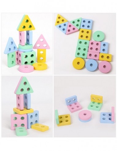 SORTER KLOCKI DREWNIANE EDUKACYJNE...