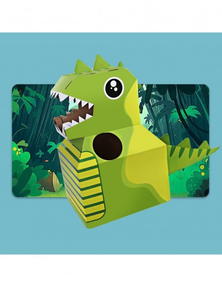 KOSTIUM STRÓJ DINOZAURA DLA DZIECI Z KARTONU ZRÓB TO SAM
