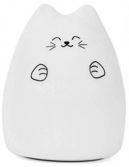 LAMPKA NOCNA DLA DZIECI KOLOROWA SILIKON LED KOTEK