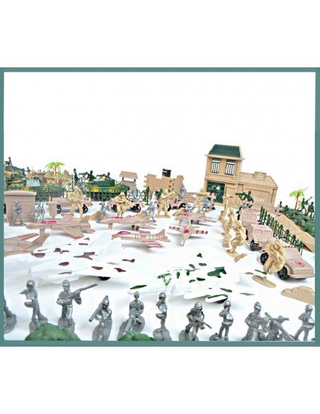 FIGURKI BAZA WOJSKOWA 400EL ŻOŁNIERZYKI MAŁA ARMIA