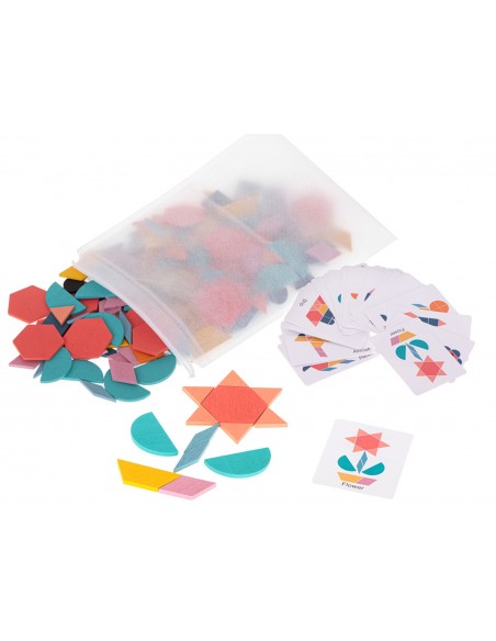 UKŁADANKA KLOCKI PUZZLE DREWNIANE MONTESSORI 180 el.