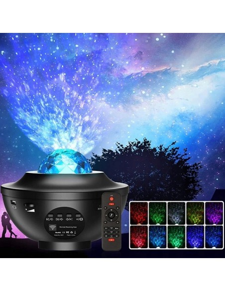 PROJEKTOR GWIAZD GŁOŚNIK BLUETOOTH LAMPKA NOCNA