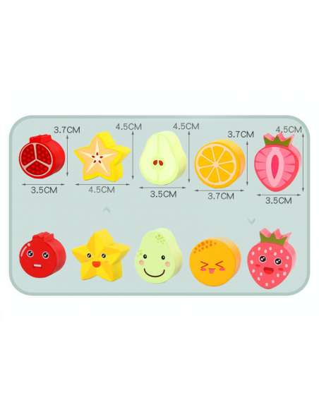 DREWNIANA KOSTKA EDUKACYJNA SORTER CYMBAŁKI
