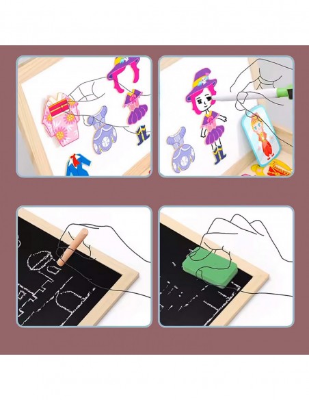 TABLICA MAGNETYCZNA MAGNESY PUZZLE UBIERANKA MONTESSORI