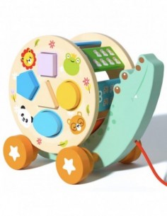 DREWNIANY SORTER KROKODYL...