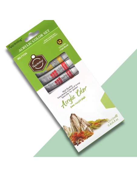 FARBY AKRYLOWE W TUBKACH ZESTAW 12 SZTUK 6ML