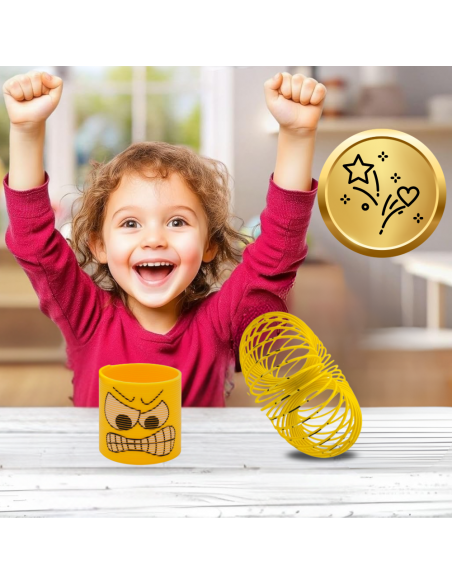 SPRĘŻYNA DLA DZIECI MAGICZNA SPRĘŻYNKA MAGIC SPRINGS EMOJI ŻÓŁTA