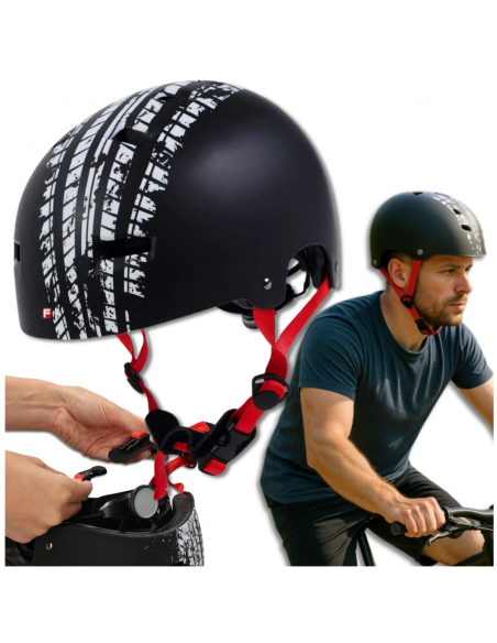 KASK skate orzech orzeszek na rower hulajnogę BMX rolki FISHER L/XL