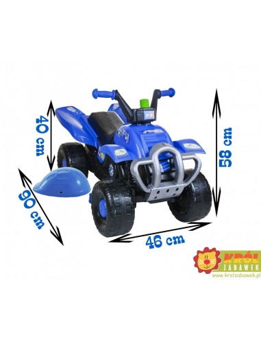 Duży Quad na pedały z kaskiem - czerwony