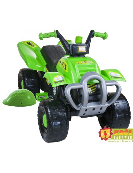 Duży Quad na pedały z kaskiem - zielony