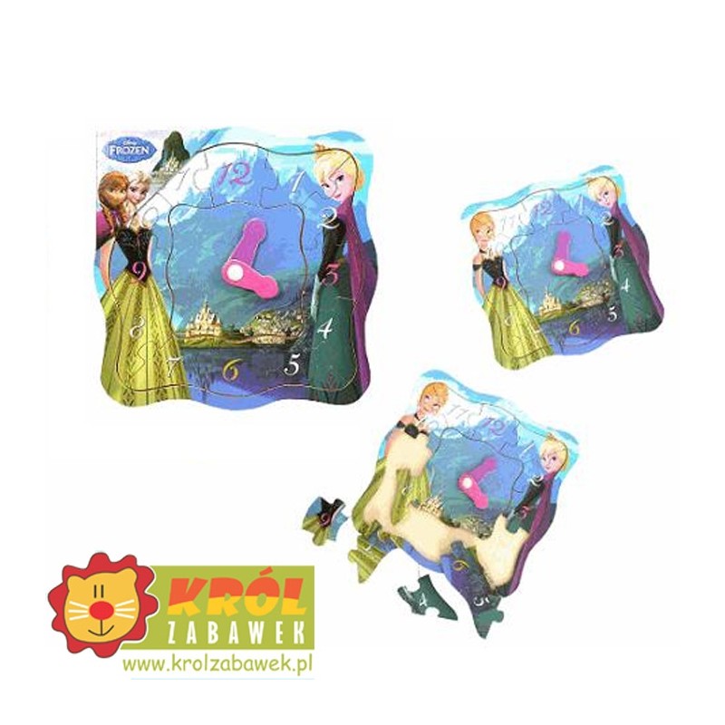 Zegar drewniany Disney Kraina Lodu
