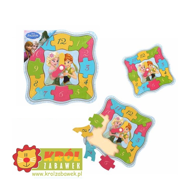 Zegar drewniany Disney Kraina Lodu