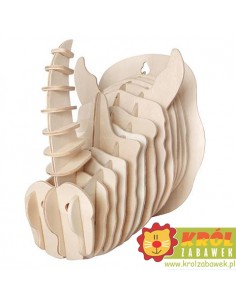 Puzzle 3D Głowa Nosorożca