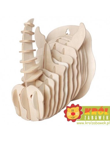 Puzzle 3D Głowa Nosorożca