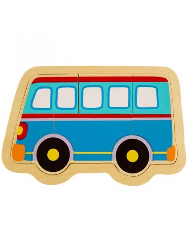 Układanka puzzle drewniane autobus