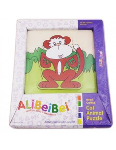 Drewniane puzzle - małpka