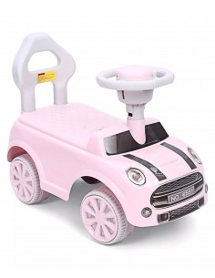 Jeździk MINI COOPER chodzik pchacz różowy