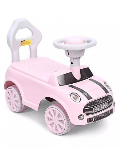 Jeździk MINI COOPER chodzik pchacz różowy
